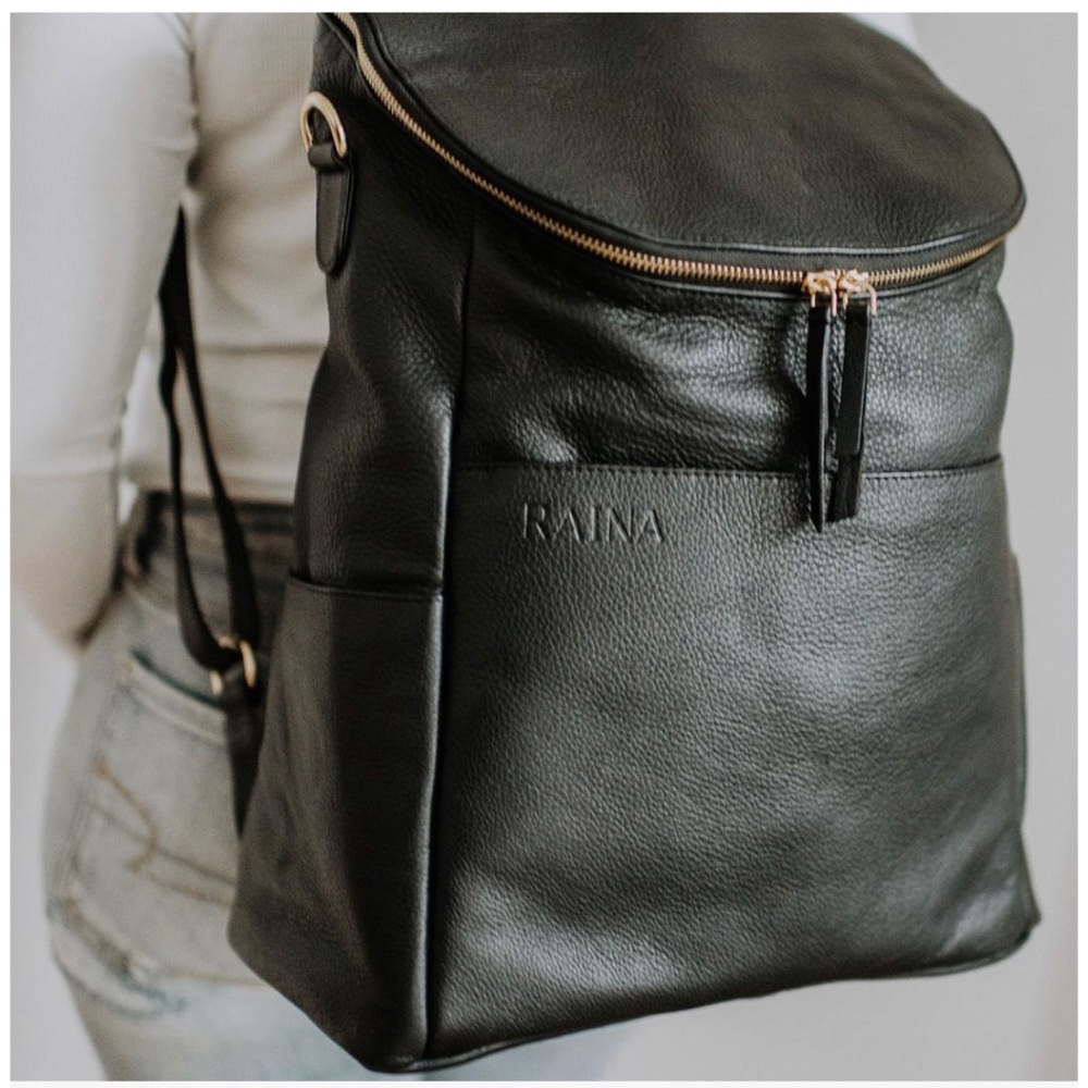 COPY - RAINA Co. leather backpack / diaper bag